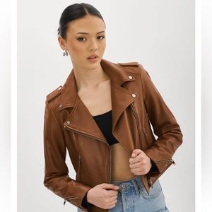 Lamarque Ladies Brown Leather Jacket